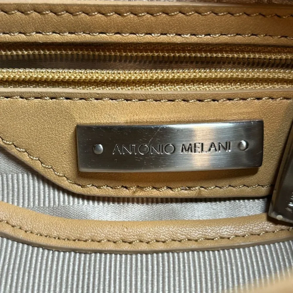 ANTONIO MELANI Genuine Tan Leather Bag‎